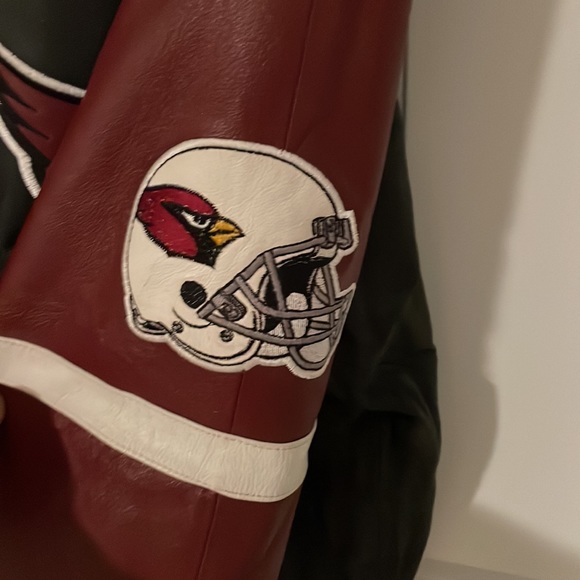 Arizona Cardinals men’s large leather jacket with Diamond stitch lining - Picture 7 of 8